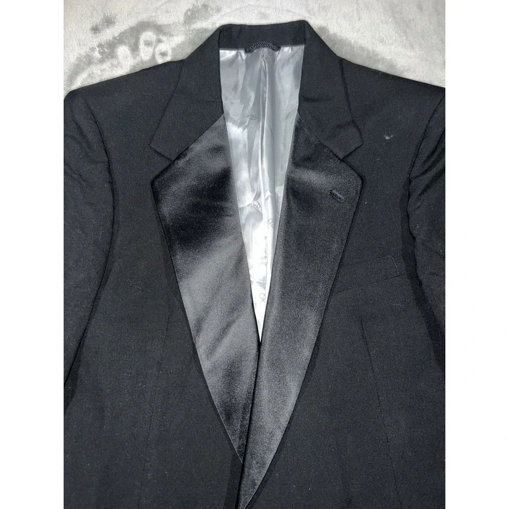 Vintage Christian Dior Tuxedo Blazer Size 40S Lined Black Jazz Academia Preppy